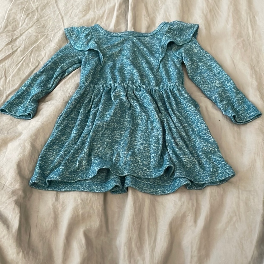 Cat & Jack Super Soft Knit Baby Toddler Teal Dress 12m